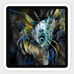 Abalone Butterfly Sticker